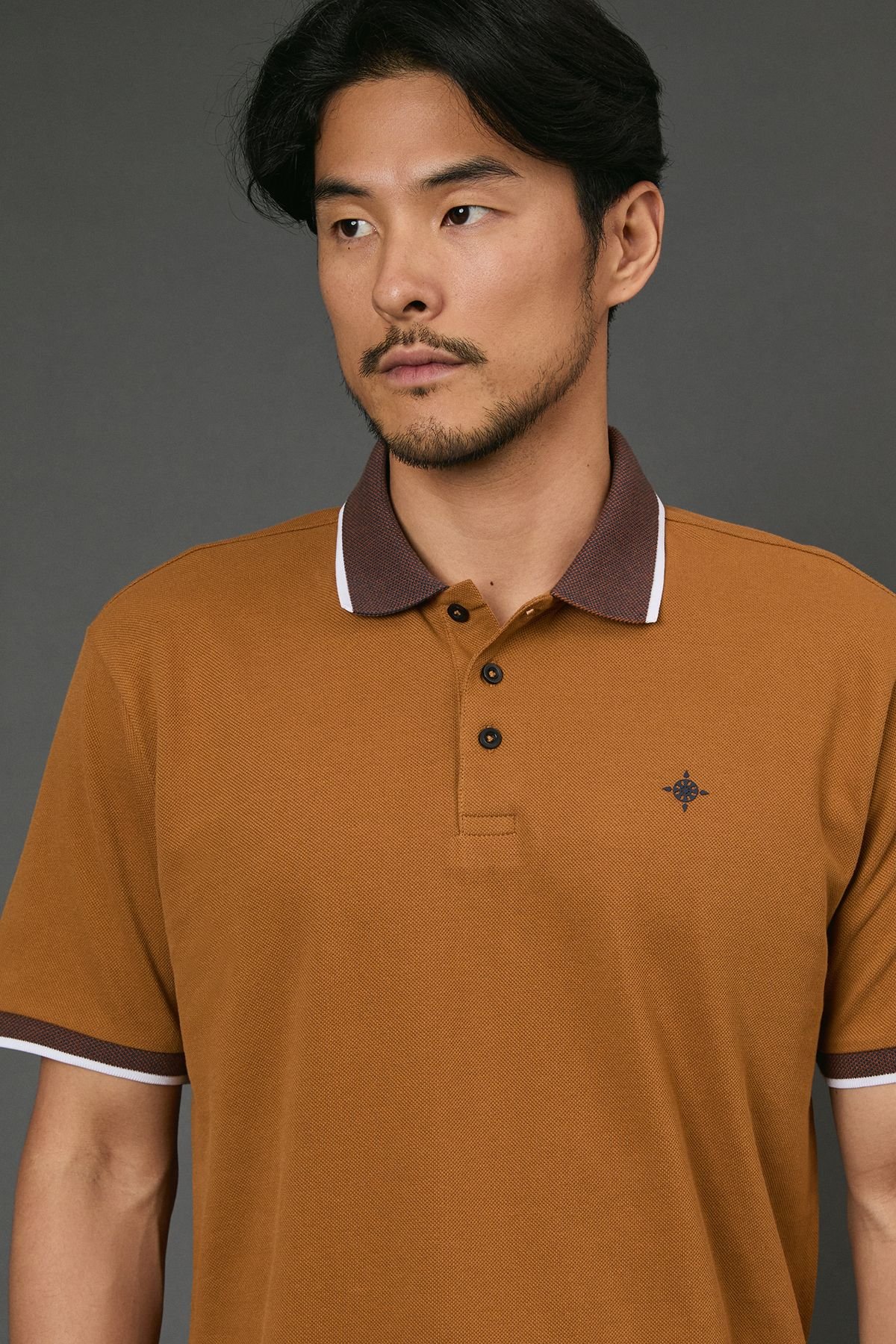 Maine Maine Men's Tobacco Pique Polo Shirt - 3