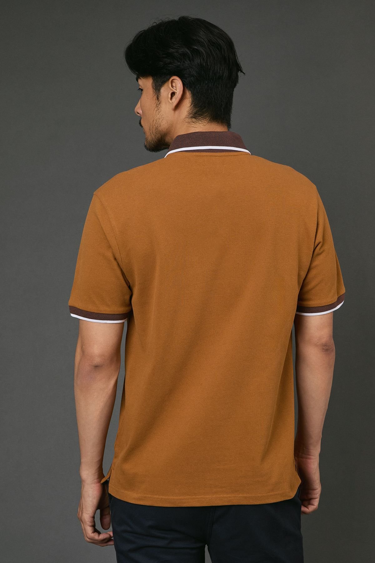 Maine Maine Men's Tobacco Pique Polo Shirt - 4