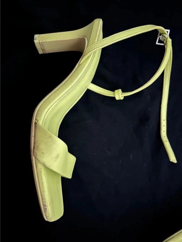 Bershka Neon green strap heels
