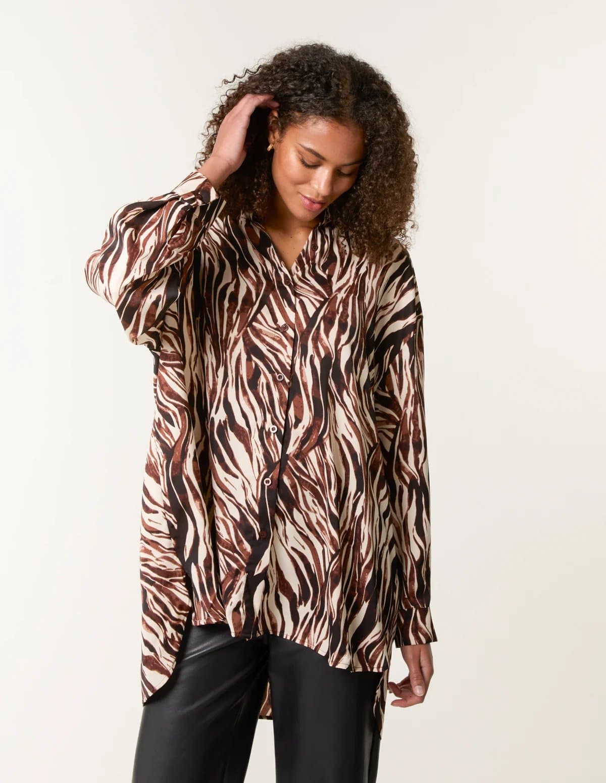 Blue Vanilla Zebra Print Shirt