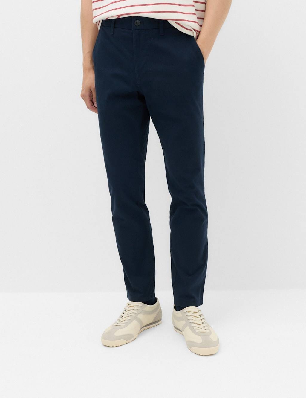 Marks & Spencer M&S 2 Pack Slim Fit Stretch Chinos Navy - 1