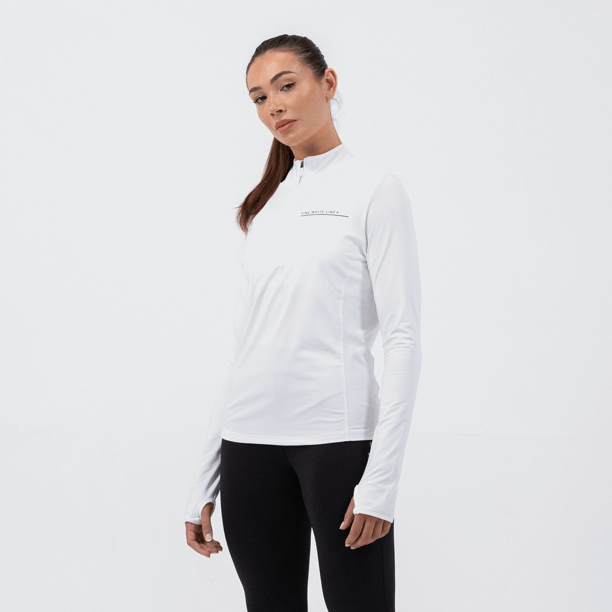 Fine White Line Fine White Line Women's Orbit 1/4 Zip Jacket in White - 3
