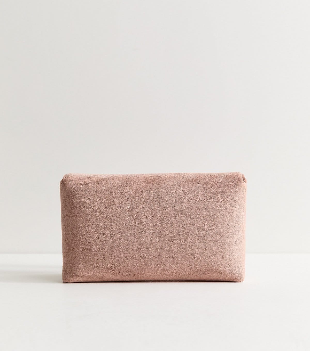 New Look Light Pink Faux Suede Clutch Bag New Look - 4
