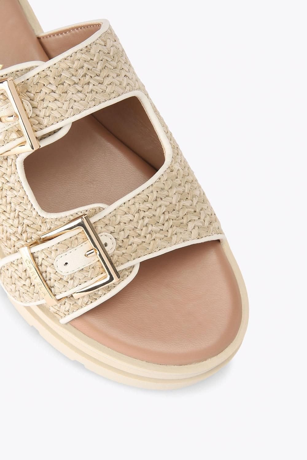 Carvela Carvela Women's 'Bormio Buckle' Fabric Sandals in Beige - 4