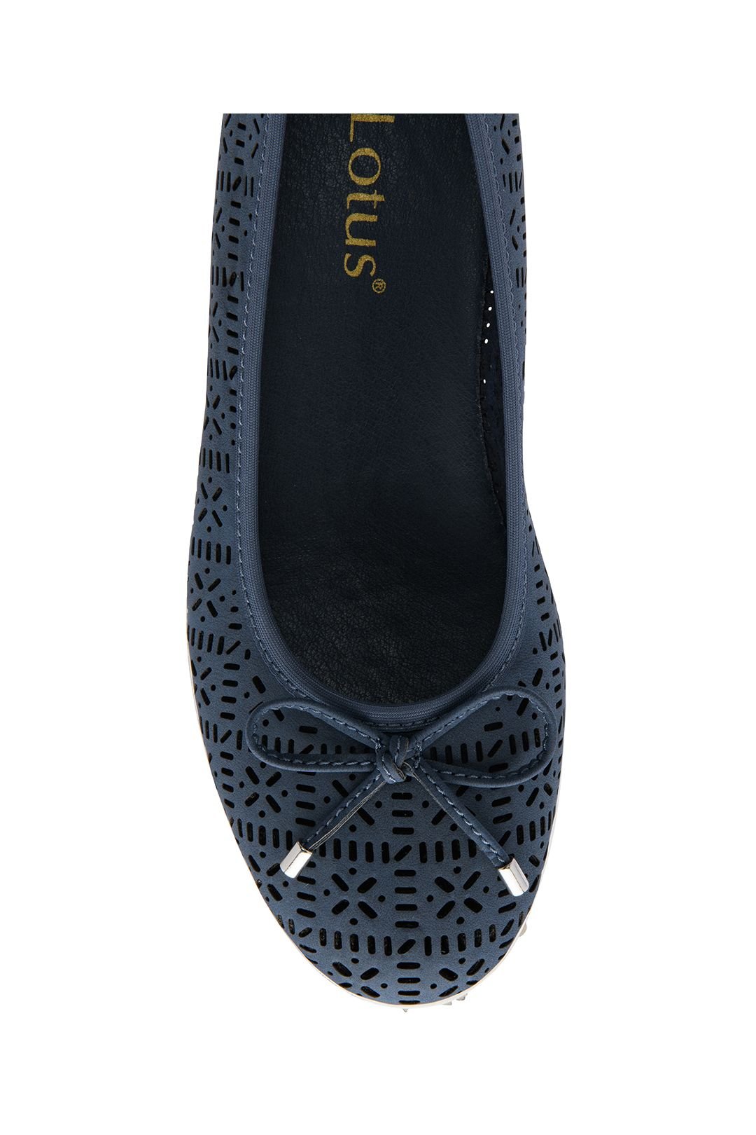 Lotus Lotus Women's 'Helen' Ballerina Shoes in Navy - 4