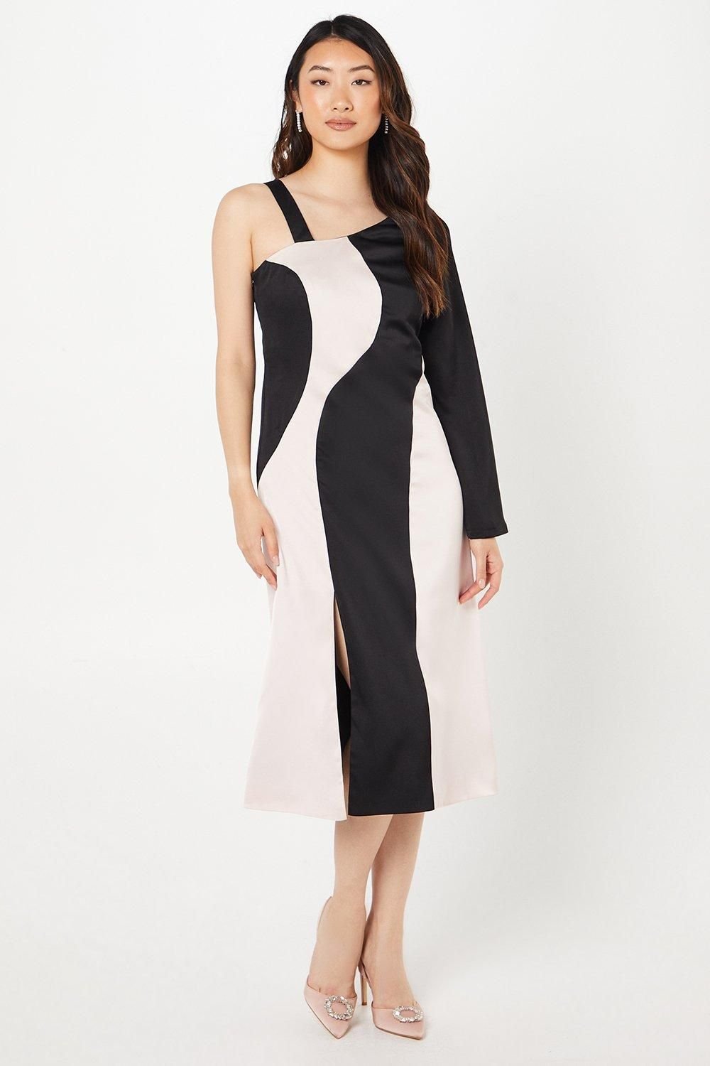 Coast Coast Women's Mono Satin Midi Wedding Guest Dress - 2