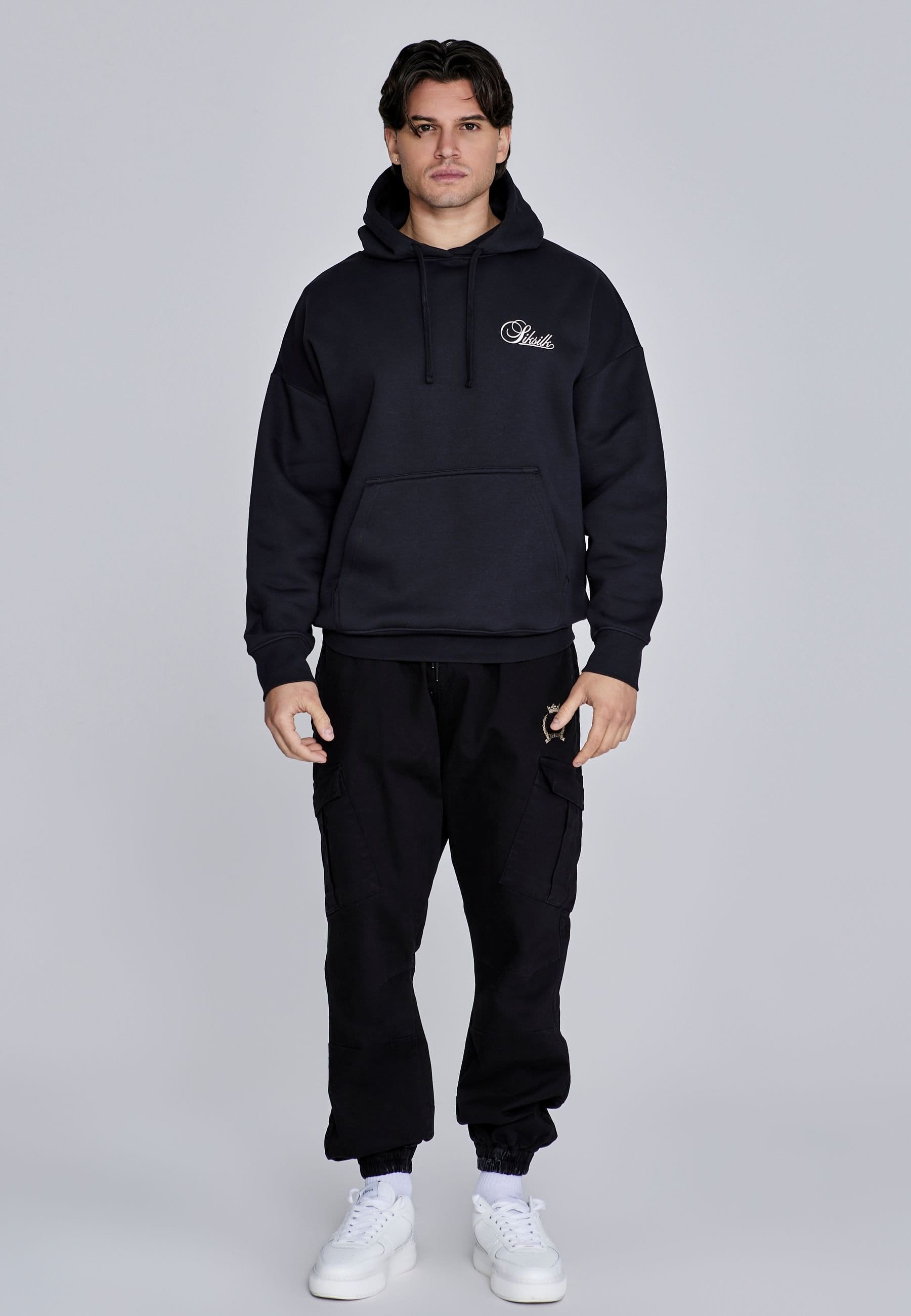 SikSilk SikSilk Men's Essentials Hoodie in Black - 4