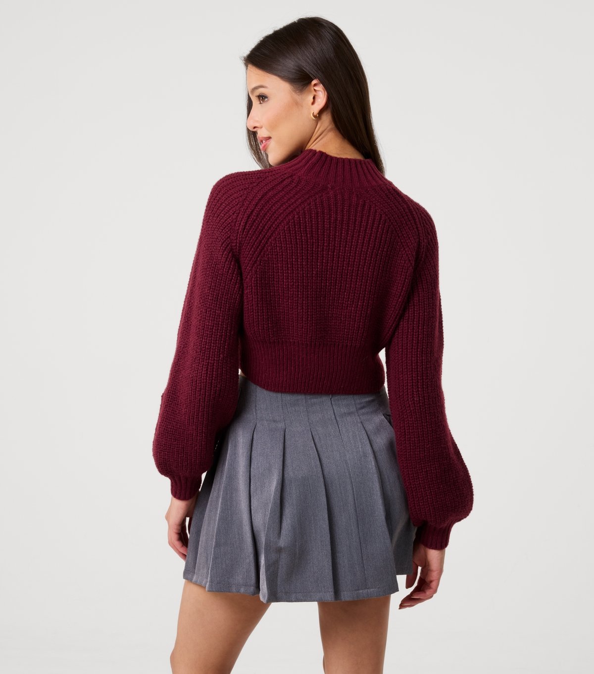Pink Vanilla Women's Burgundy High Neck Jumper Pink Vanilla New Look - 4