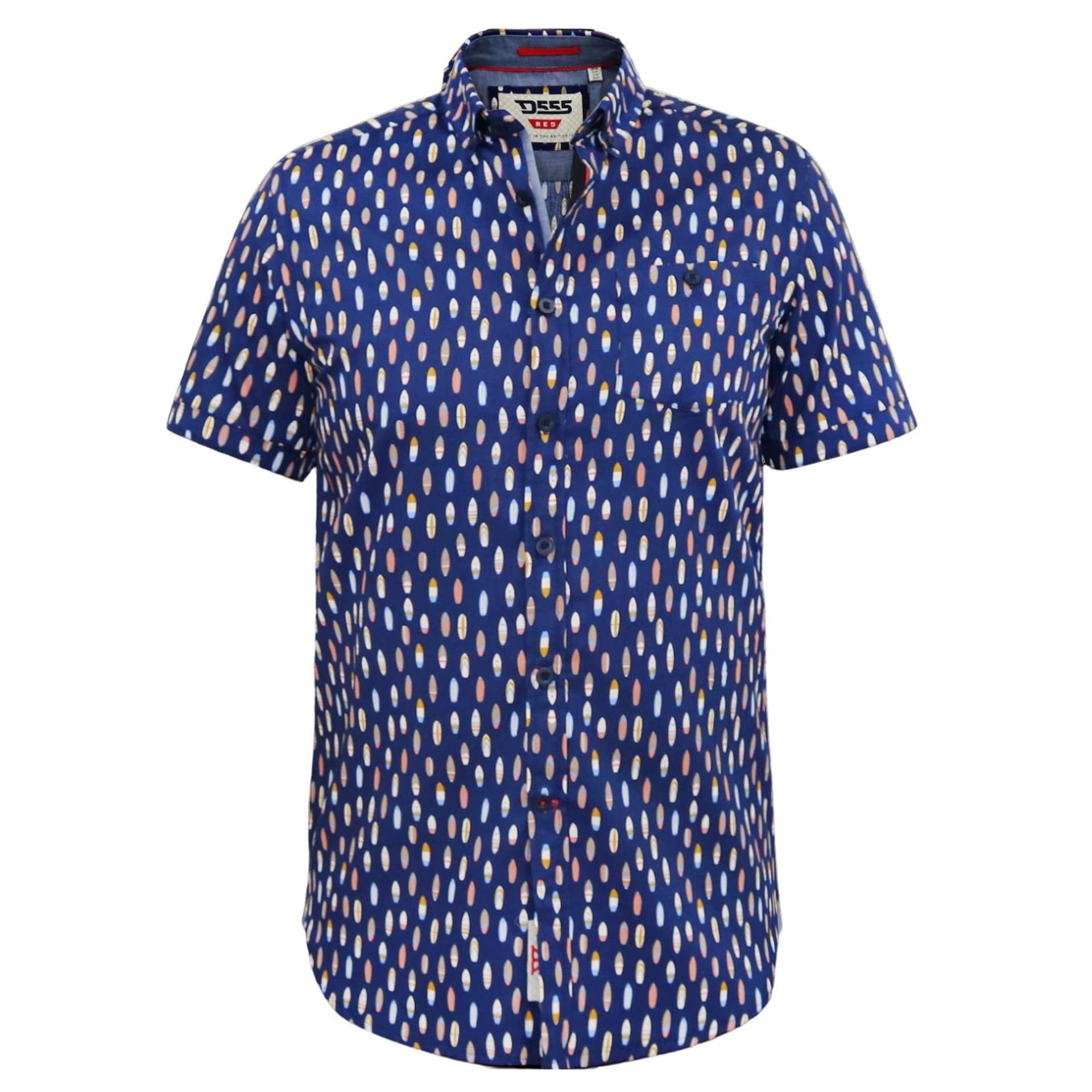 Duke Clothing Duke Clothing Men's D555 Hackford Short-Sleeved Shirt in Navy