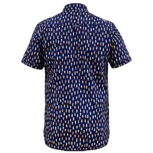 Duke Clothing Duke Clothing Men's D555 Hackford Short-Sleeved Shirt in Navy - 2