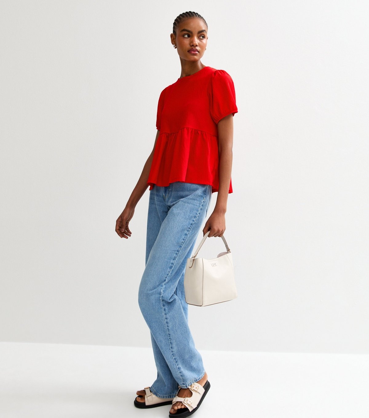 New Look Women's Tall Red Tie Back Flared Hem Top New Look - 2