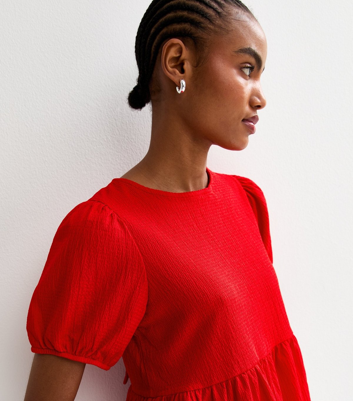 New Look Women's Tall Red Tie Back Flared Hem Top New Look - 3