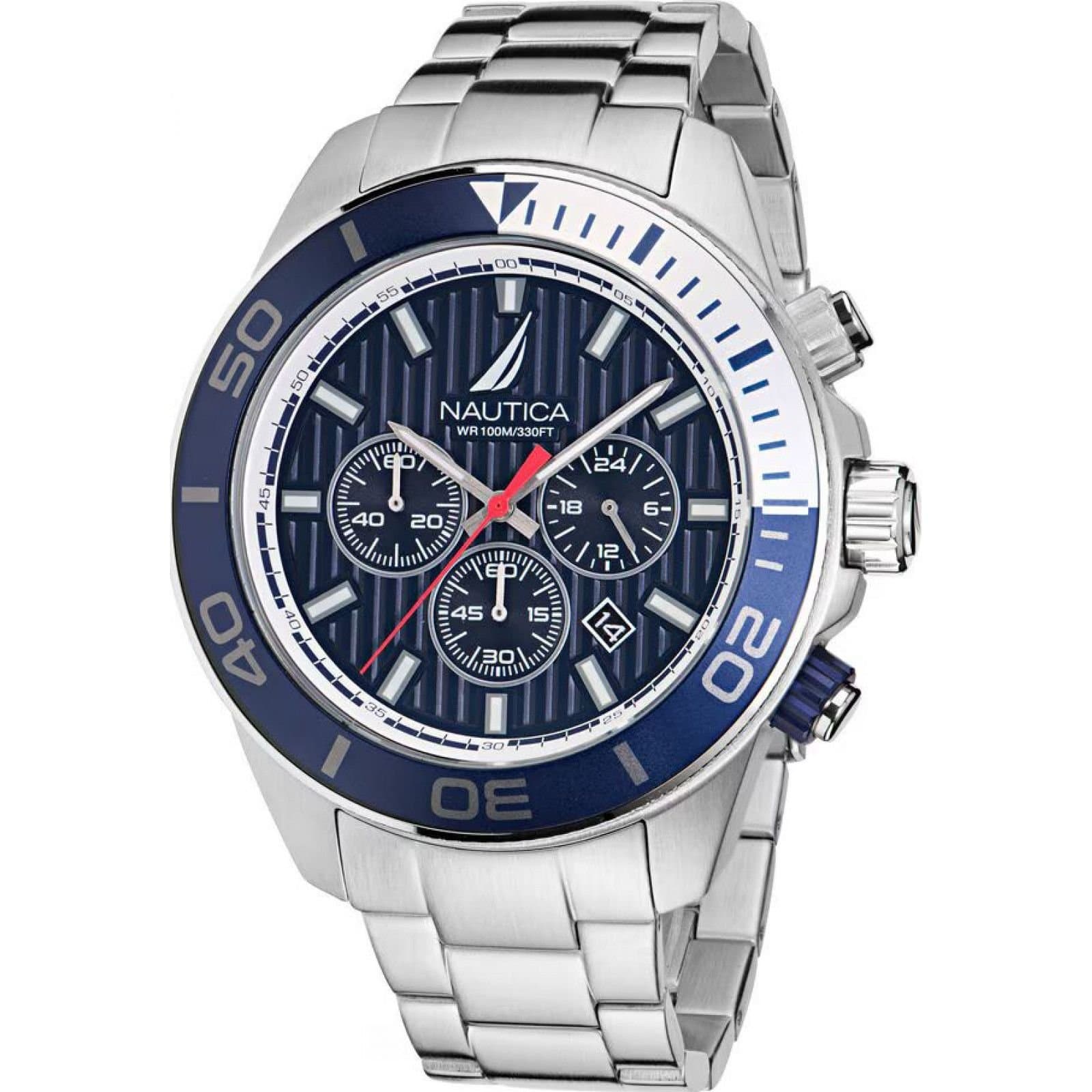 Nautica Nautica Men's NAPNOF303 48mm Quartz Watch in Silver
