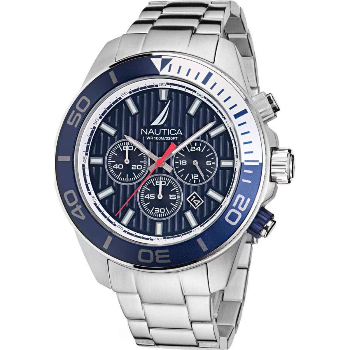 Nautica Nautica Men's NAPNOF303 48mm Quartz Watch in Silver - 1