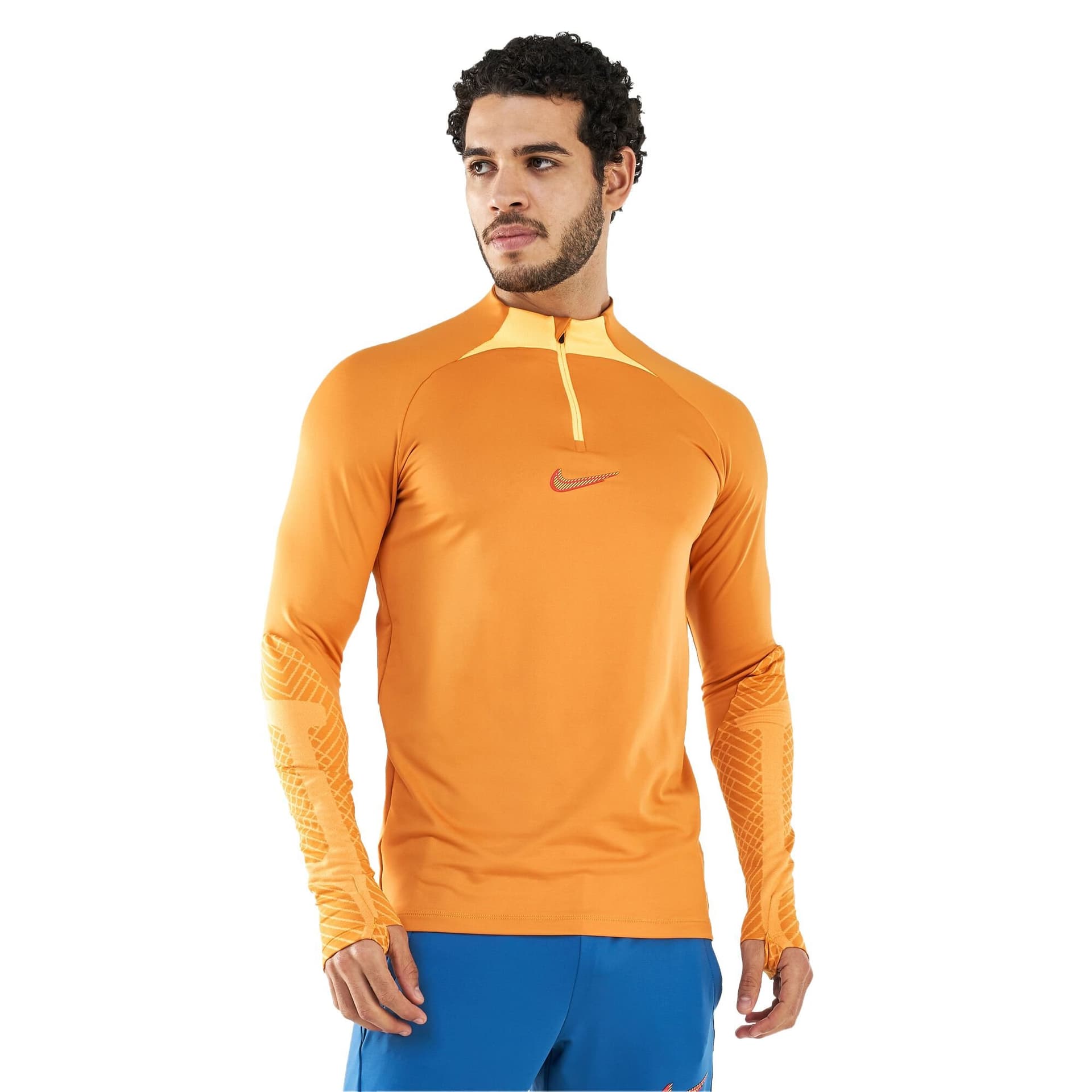 Nike Nike Men's Strike Dri-FIT Quarter Zip Drill Top in Orange