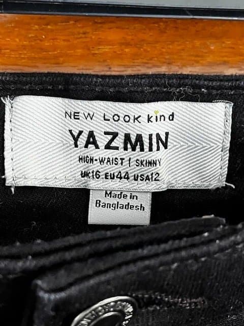 New Look New Look Yazmin high waist skinny jeans size 16 black
