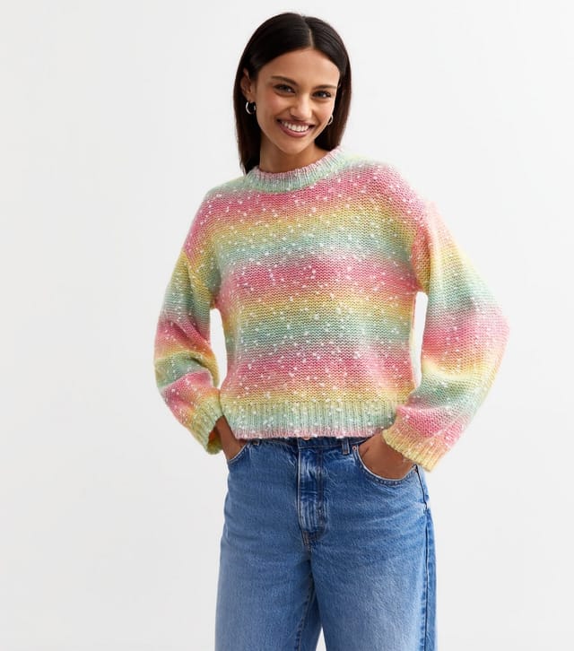Sunshine Soul Women's Rainbow Knit Jumper Sunshine Soul New Look - 2