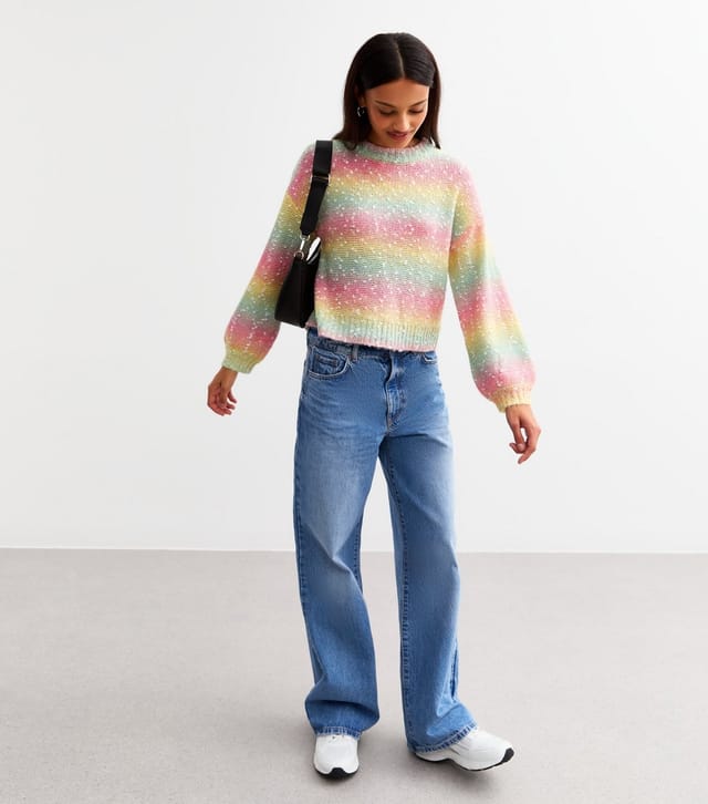 Sunshine Soul Women's Rainbow Knit Jumper Sunshine Soul New Look - 3