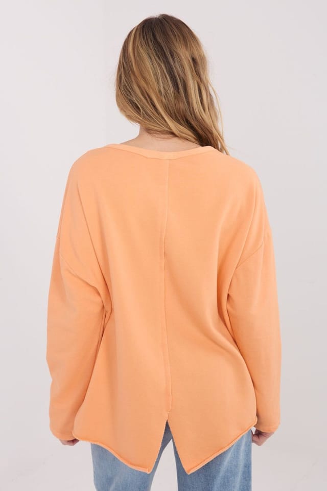 Love Lace Love Lace Women's Soft Cotton Polyester Casual Blouse with Flower in Orange - 3