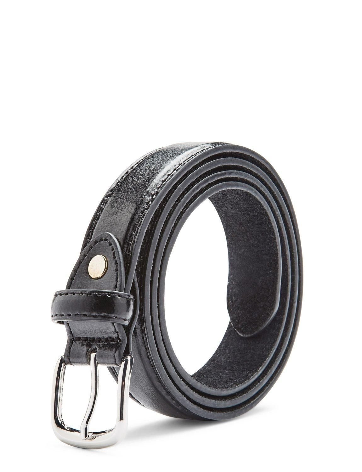 Chums Chums Men's Leather Belt x2 Black Brown 1" inch - 3