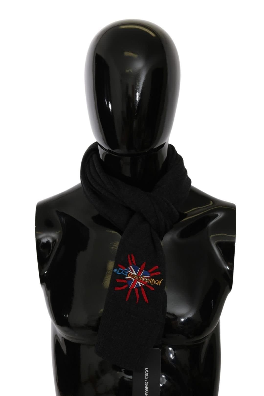 Dolce & Gabbana Dolce & Gabbana Men's Gray #DGLovesLondon Wool Scarf