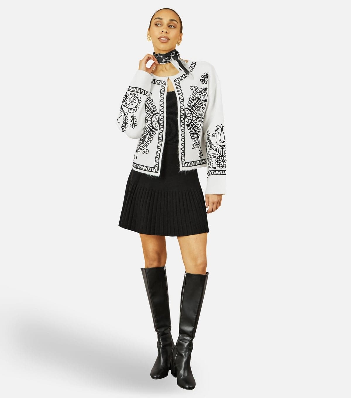 Yumi Women's Black Knitted Mini Skirt Yumi New Look