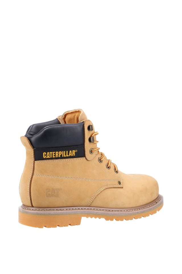 Caterpillar Caterpillar Men's 'Powerplant S3' Leather Safety Boots in Camel - 2