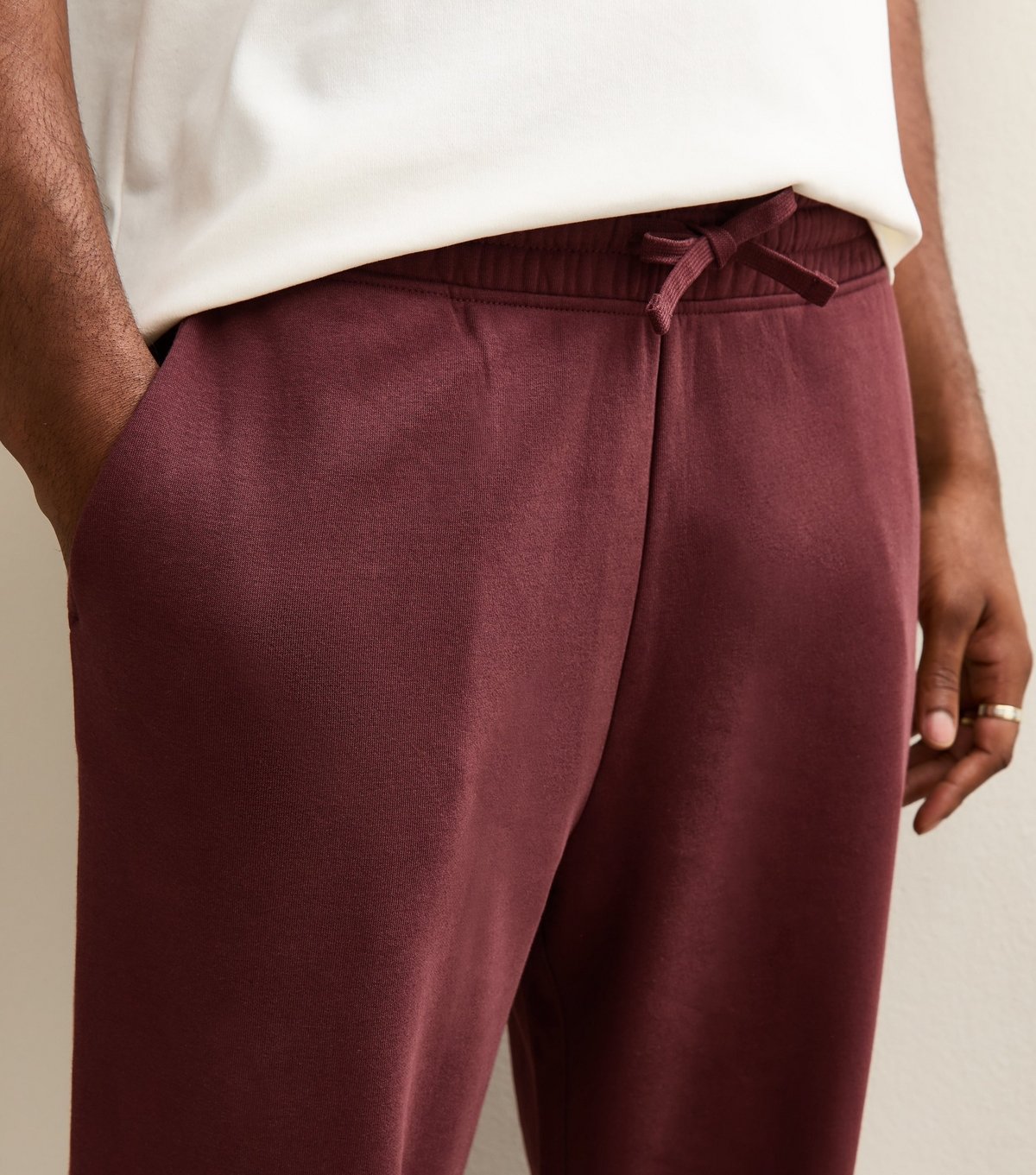 New Look Men's Mid Brown Oversized Cuffed Ankle Joggers New Look - 3