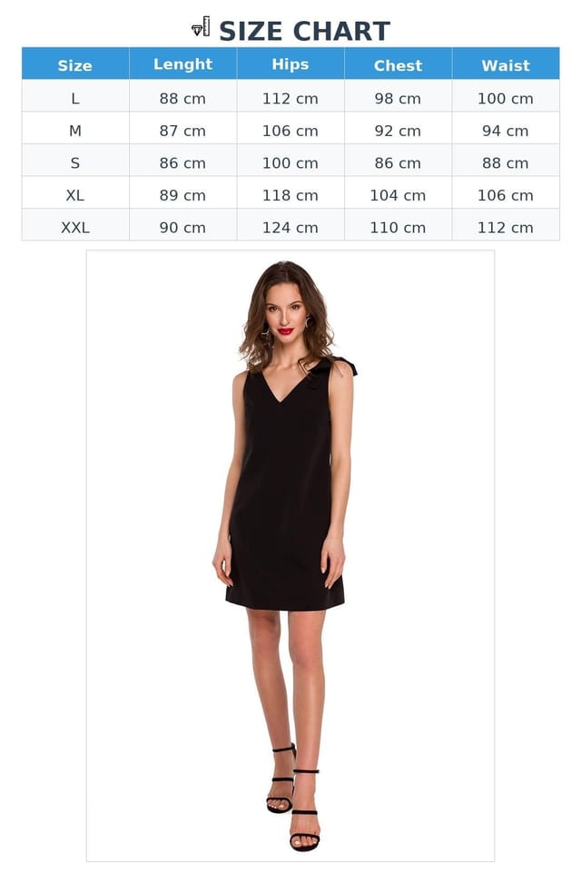 Love Lace Love Lace Women's Bow Shoulder Trapeze Day Dress with Zip in Black - 3