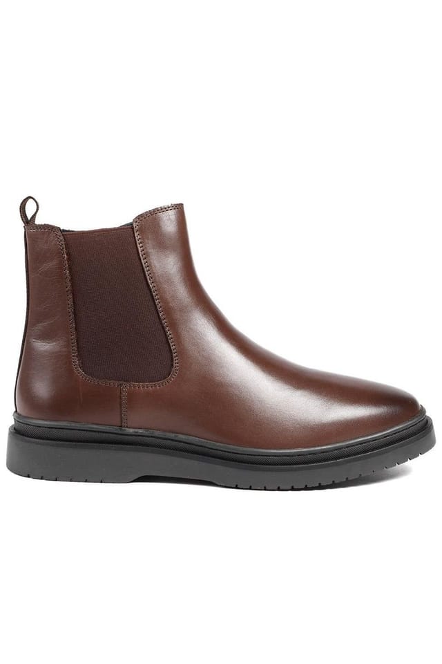 Jones Bootmaker Jones Bootmaker Men's Gregory Warm Lined Leather Chelsea Boots in Dark Brown - 2