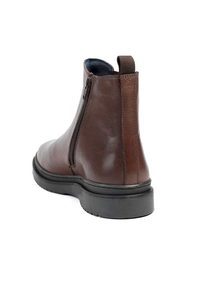Jones Bootmaker Jones Bootmaker Men's Gregory Warm Lined Leather Chelsea Boots in Dark Brown - 3