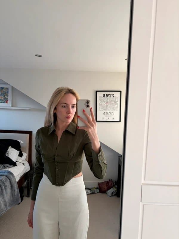 Bershka Bershka khaki shirt