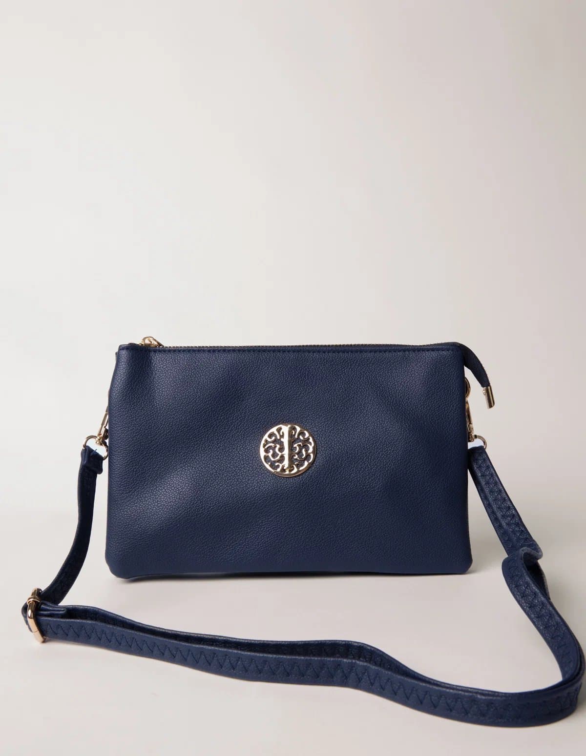 Blue Vanilla Clutch With Detachable Strap
