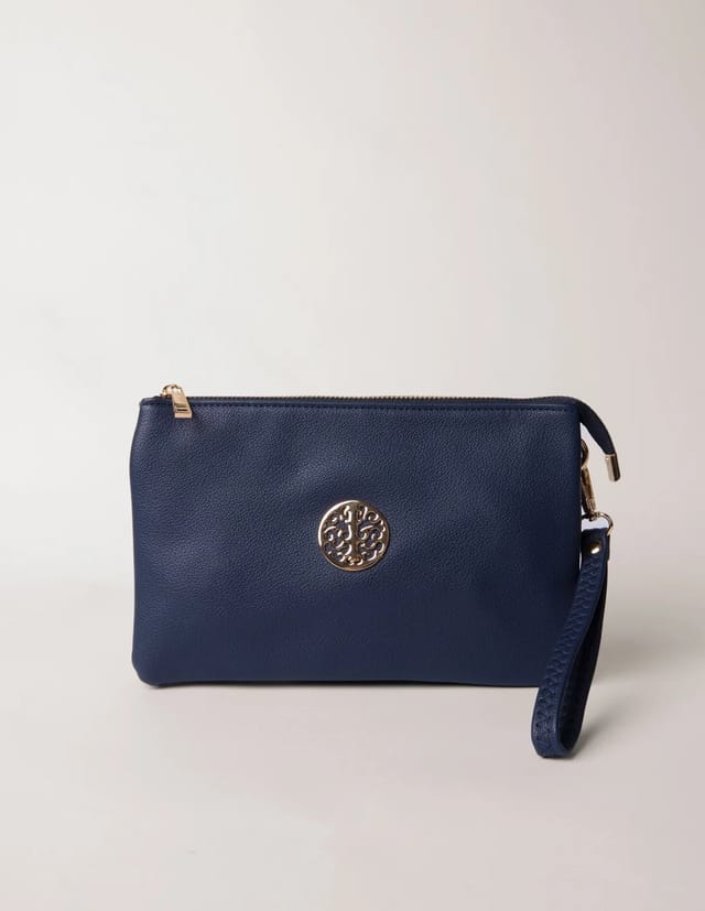 Blue Vanilla Clutch With Detachable Strap - 2