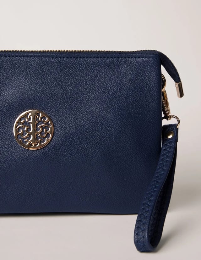 Blue Vanilla Clutch With Detachable Strap - 3