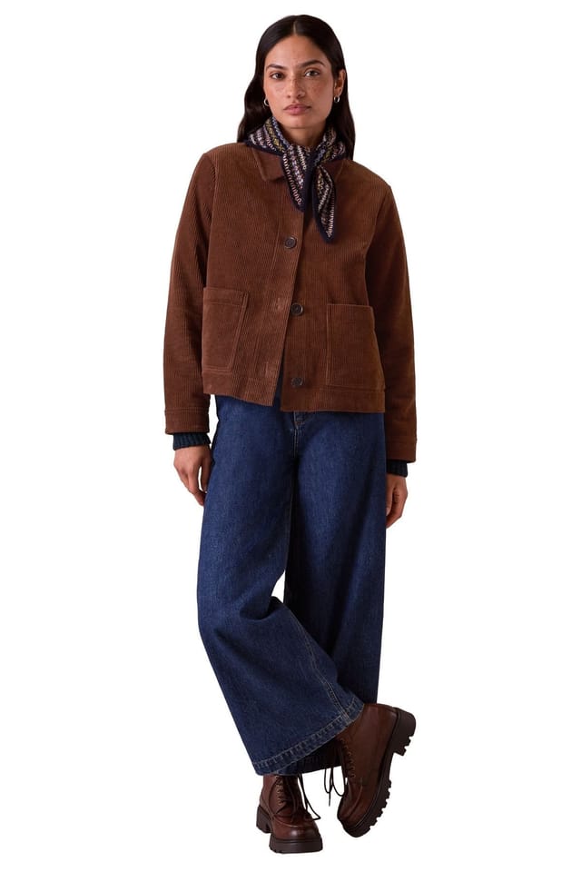 Celtic & Co Celtic & Co Women's Cord Utility Jacket in Chocolate - 3