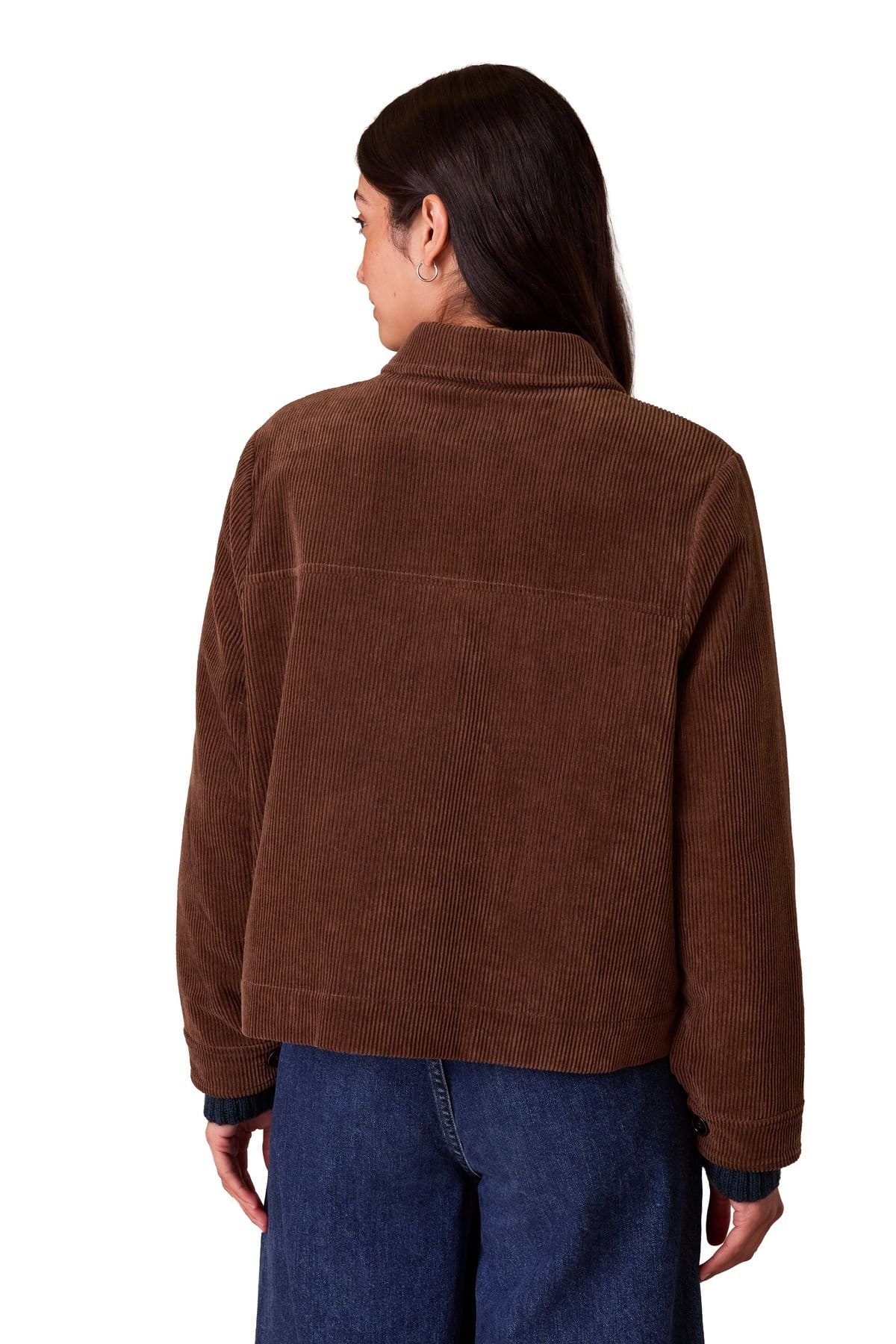 Celtic & Co Celtic & Co Women's Cord Utility Jacket in Chocolate - 4