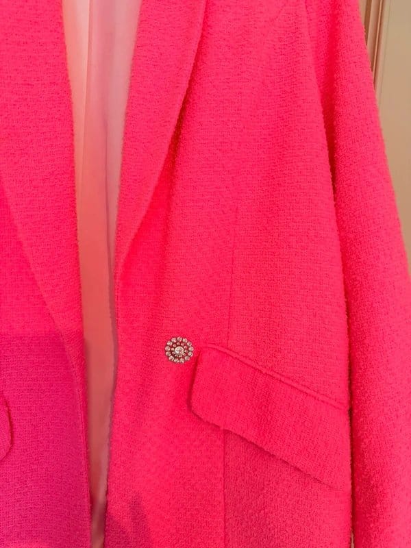 River Island Neon pink boucle blazer - 1
