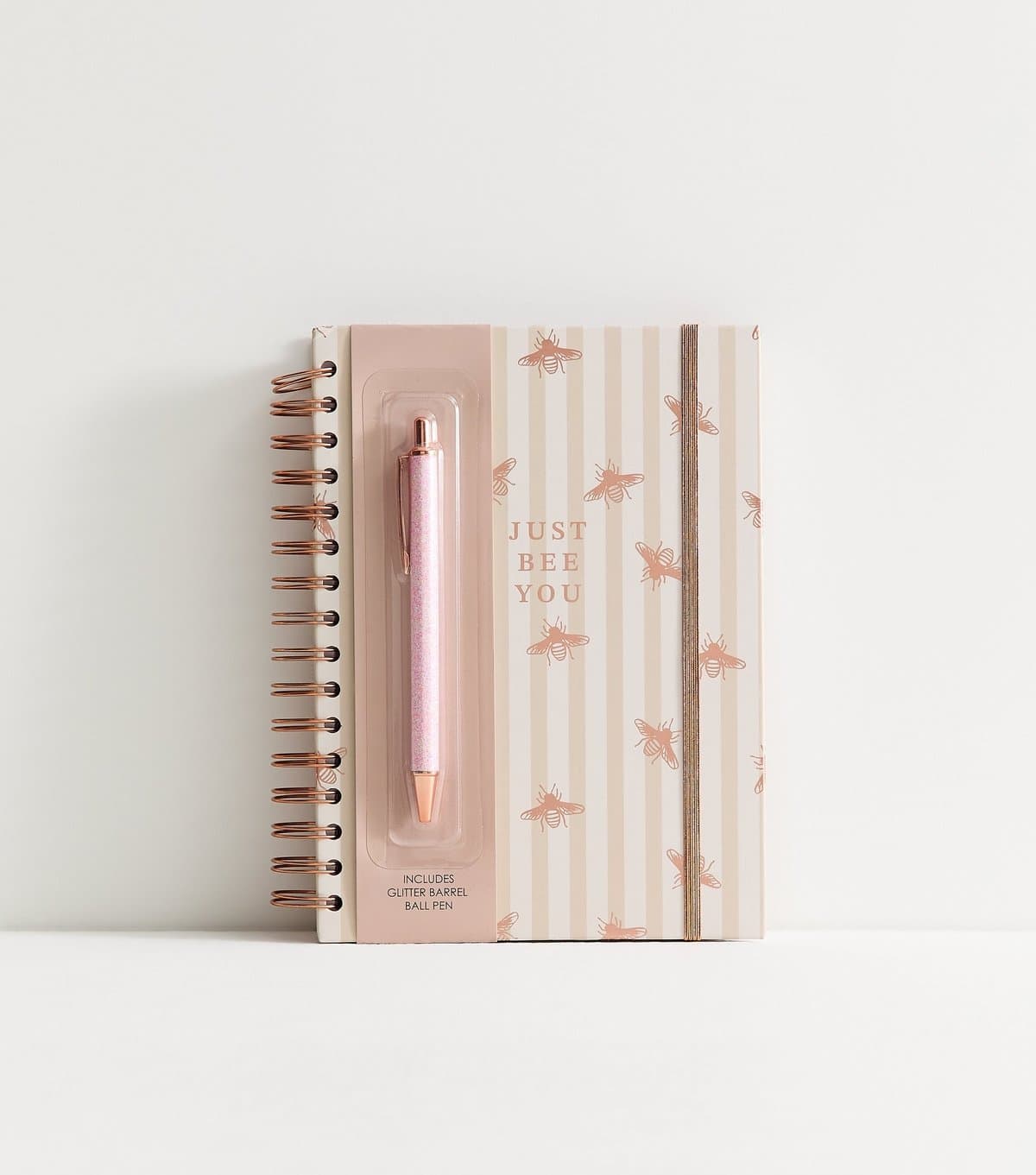 New Look Cream Just Bee You Notebook with Pen New Look