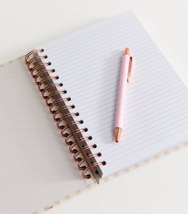 New Look Cream Just Bee You Notebook with Pen New Look - 2