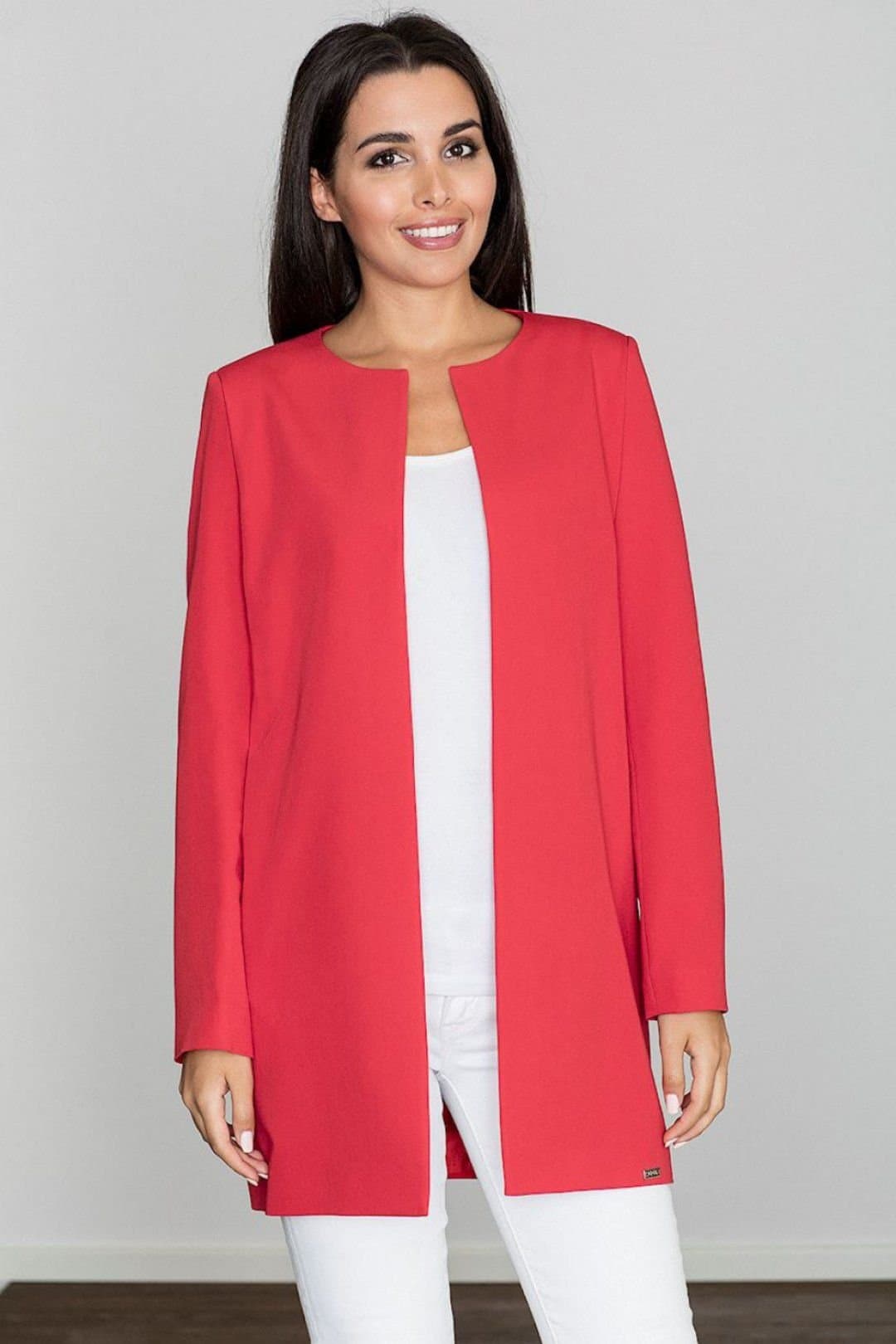 Love Lace Love Lace Women's Delicate Feminine Finish Wrap Coat in Red