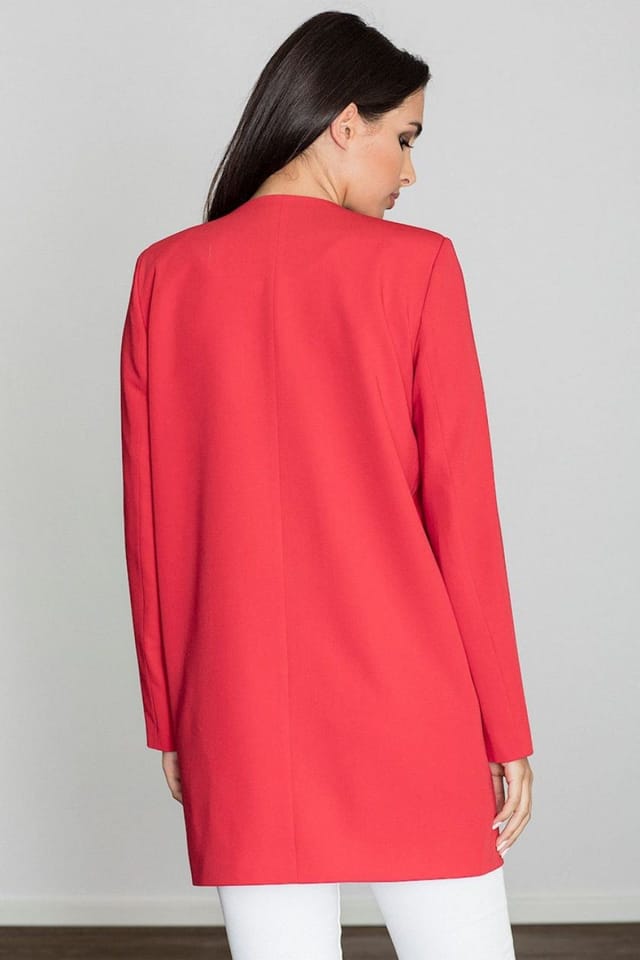 Love Lace Love Lace Women's Delicate Feminine Finish Wrap Coat in Red - 2