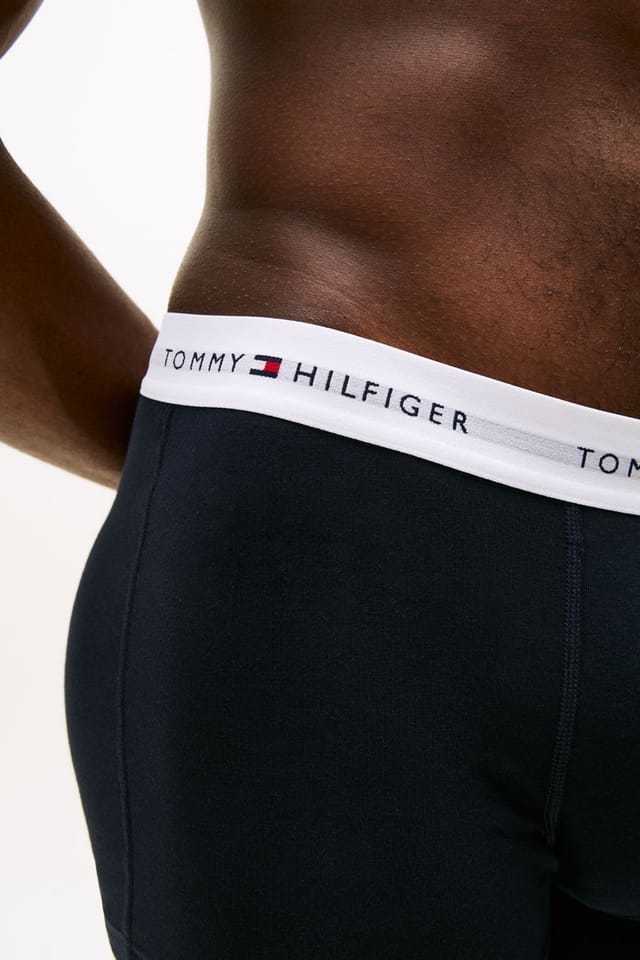 Tommy Hilfiger Tommy Hilfiger Men's Signature 3 Pack Cotton Trunks - Navy - 2