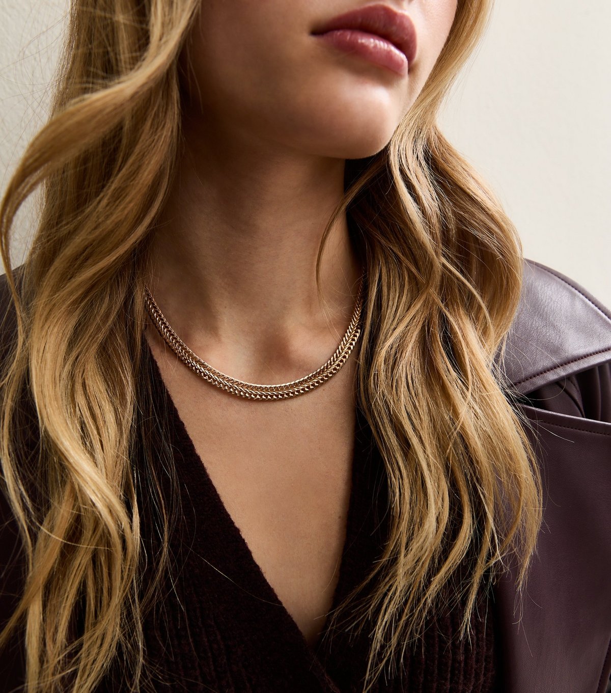 New Look Gold Tone Rope Chain Neck New Look - 2