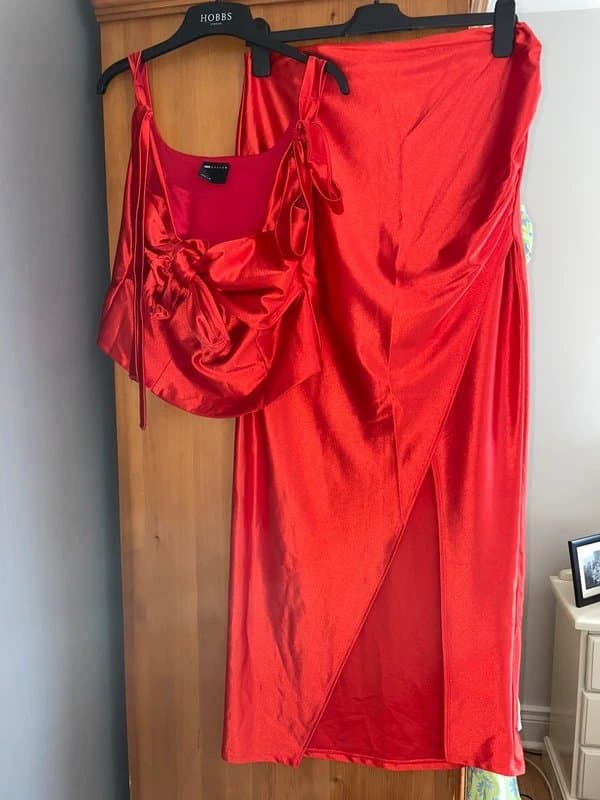 ASOS Design ASOS Design red satin co ord
