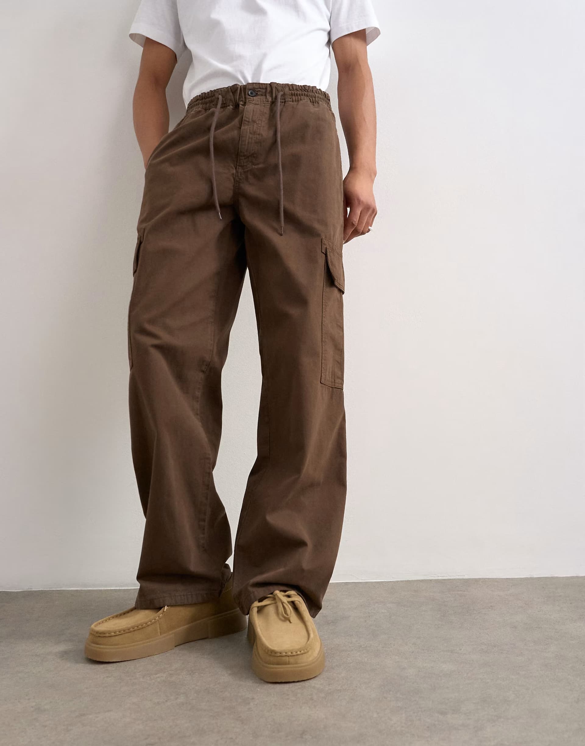 ASOS Topman baggy cargo trouser in brown