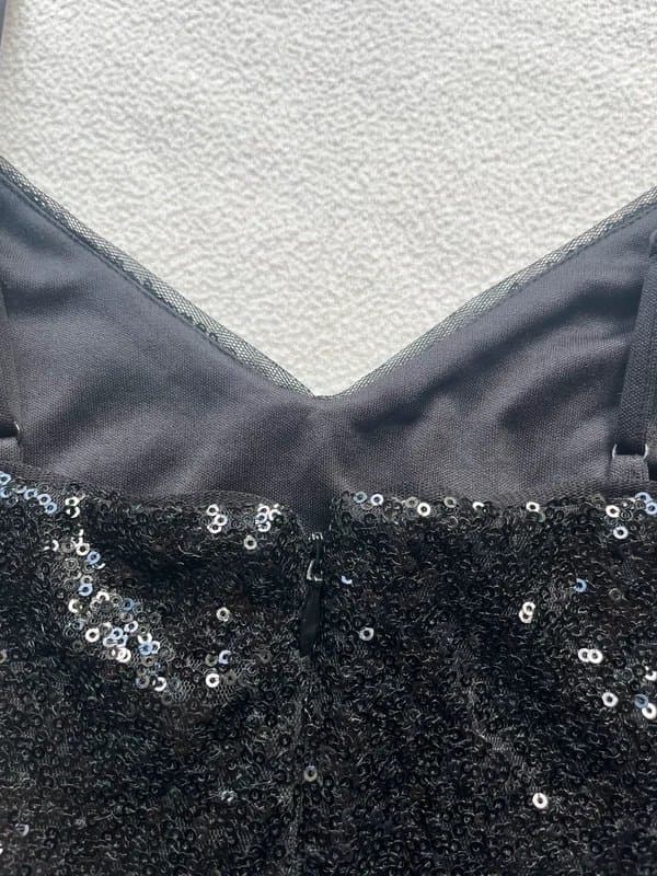 New Look New look occasion mini black sequin embellished dress