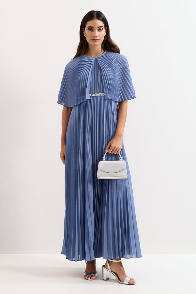 Phase Eight Phase Eight Women's Anora Pleated Cover in Bright Blue - 3