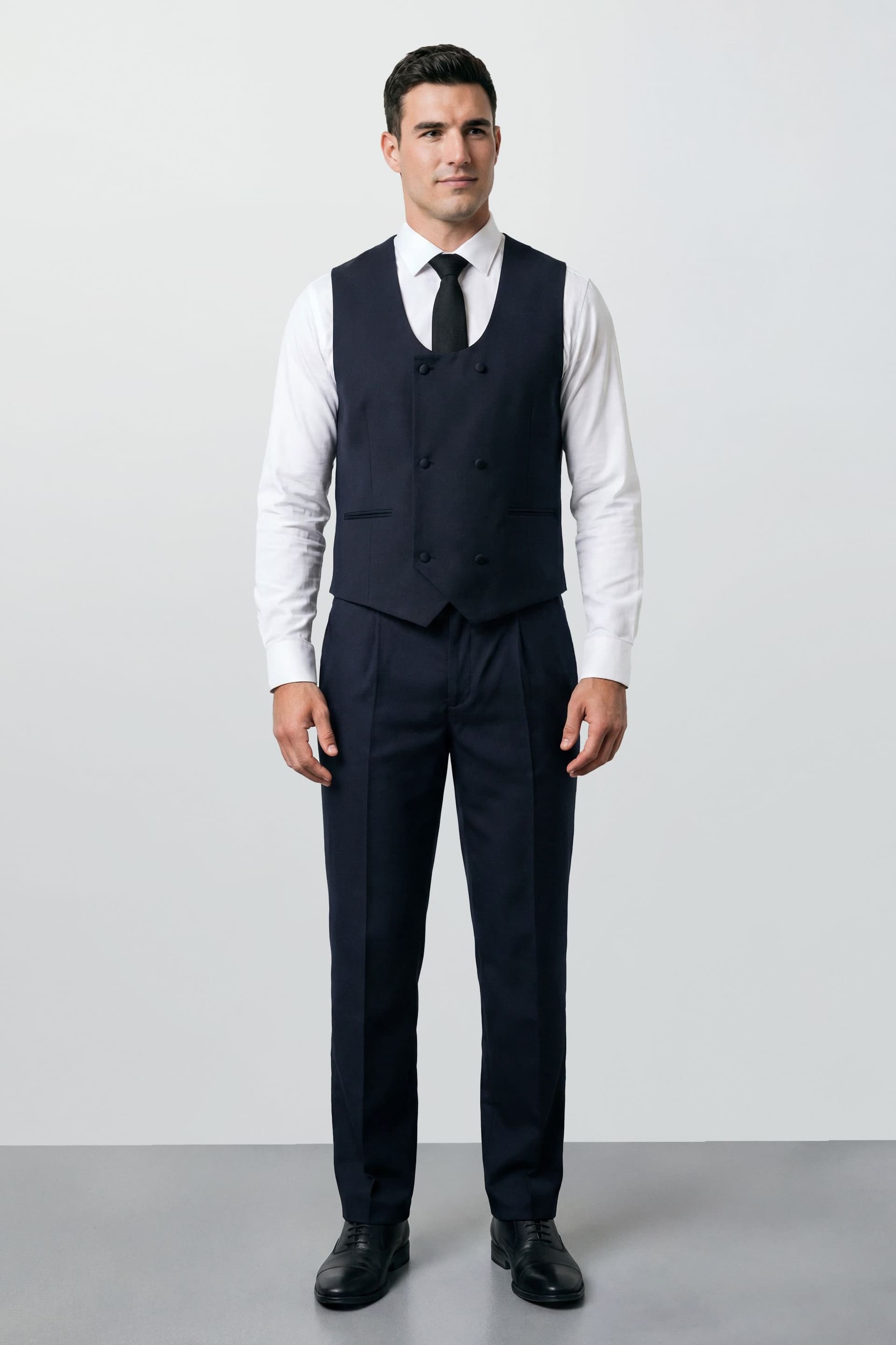 Burton Burton Men's Plus & Tall Black Satin-Look Tuxedo Waistcoat