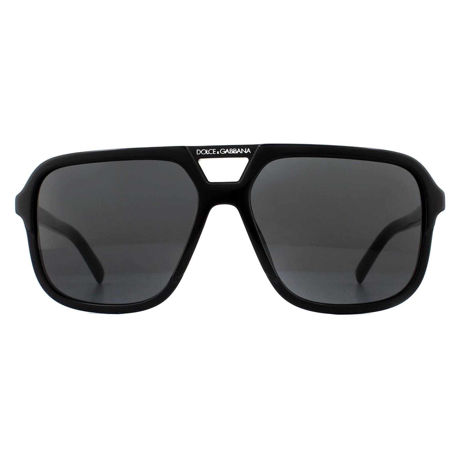 Dolce & Gabbana Dolce & Gabbana Men's Aviator Black Dark Grey Sunglasses